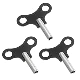 PATIKIL 3 Pezzi Chiave per Orologio per Carica, Foro da 4,4 mm, Lunghezza 52 mm, Chiavi in Acciaio Riparazione Meccanica Sveglie Catena, Nero