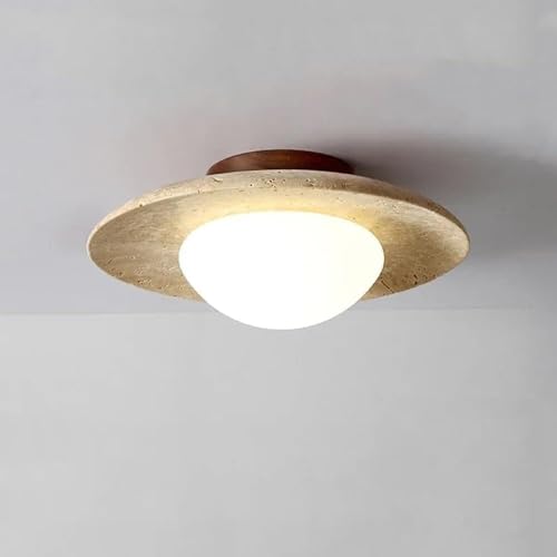 Plafonnier style nordique japonais en pierre pour illuminer couloir ou balcon