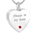 Produktbild Edelstahl Herz Feuerbestattung Urne Asche Anhänger Halskette Forever In My Heart Gravur Trichter-Füllen-Kit Mit Geschenkbox,Silver12