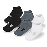 Under Armour Boys Multi Pack Low Cut Sock, Grey Low Cut, 4-6 US