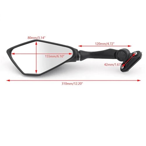 Espejo retrovisor lateral motocicleta manillar compatible con Ninja CBR 600 CB600RR NC700 6