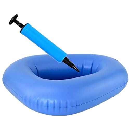 Bassins hygiéniques, pot gonflable doux épaississant portable & facile d'utilisation lavable anti escarre avec pompe à main toilette en plastique lit