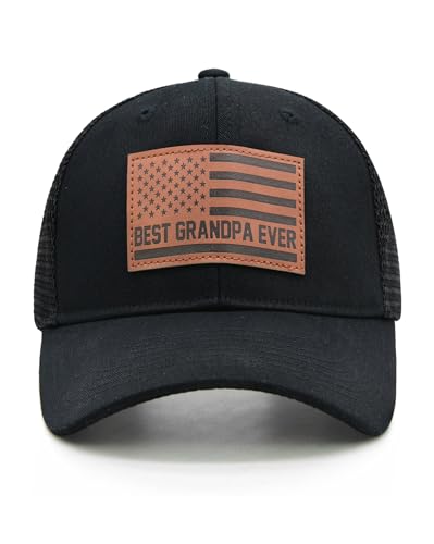 Image of Grandpa Hat, Grandpa Gifts for Fathers Day Birthday, Adjustable Grandfather Trucker Hat for Men