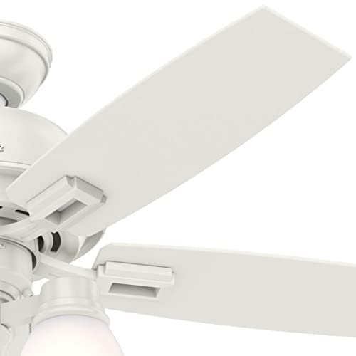 Hunter Fan Company, 52229, 44 Inch Donegan Fresh White Ceiling Fan With Led Light Kit And Pull Chain #TOP7