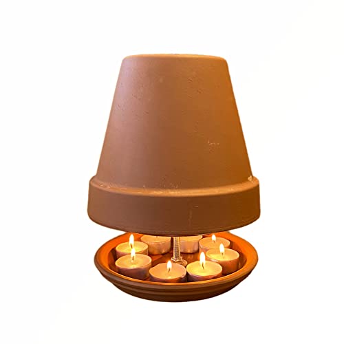 Teelichtofen - Teelichtheizung - Teelichtkamin aus Terracotta Cover