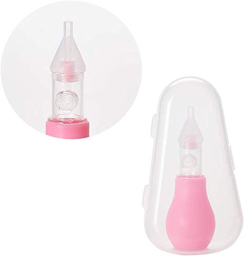 1 aspiratore nasale nasale per muco, aspiratore nasale di alta qualità, aspiratore nasale per neonati (rosa)