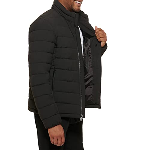 Dkny Men's Jon Quilted Stand Collar Puffer Jacket, Black, Xxx-Large #TOP3