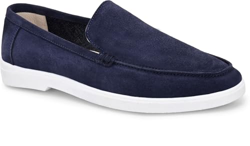 Image of Men Classic Suede Leather Loafers - Cushioned Comfort, Durable Sole & Everyday Luxury