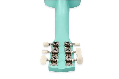 Kindergitarre aus Holz, Gitarre für Kinder ab 3 Jahre, 53x17x6 cm, 6-saitige Spielzeuggitarre, Nylonsaiten - mit Waldtieren und Noten verziert - bemaltes Holz - Musikinstrumente für Kinder