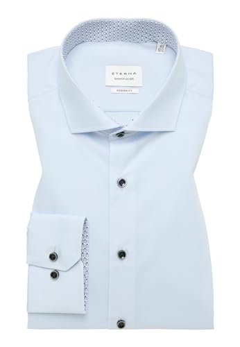 ETERNA Herren Kurzarm Hemd Slim Fit Stretch Button-Down-Kragen rot mit Piping 8877.54.G194 (43) ETERNA Herren Kurzarm Hemd Slim Fit Stretch Button-Down-Kragen rot mit Piping 8877.54.G194 (43)