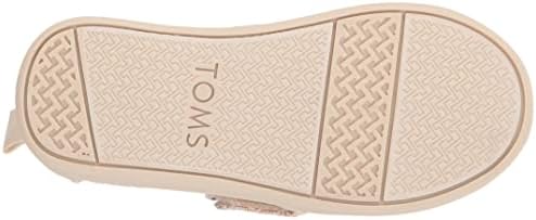 TOMS Tiny Girl's Alpargata Espadrille, Gold Crackle Foil, 8 | Image 3
