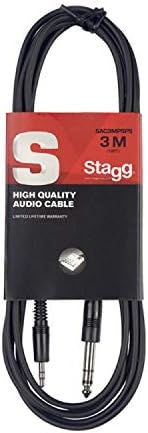 Stagg SAC3PS DL 3m/10 ft Deluxe Jack to Jack Instrument Cable
