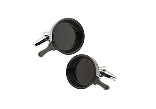Mancuernillas para hombre plata y negro formales miniatura 1