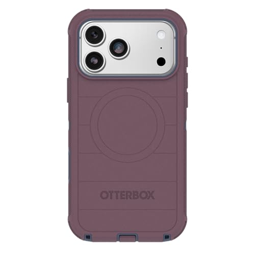 Image of OtterBox iPhone 17 Pro Max (Only) - Defender Series Case - Tulipwood Glow (Purple & Blue) - Snaps on MagSafe - Tough - Rugged & Durable