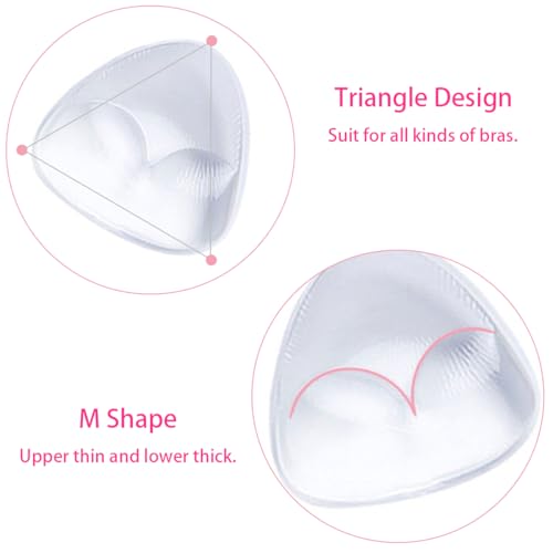 Image of Sticky Bra Inserts, Soft Lightweight Adhesive Bra Pads Push up Bikini Padding Reusable Washable Breast Enhancer