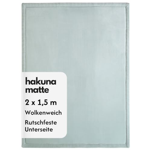 Wolkenweiche Spielmatte Baby 200x150x2,5cm, grün Tatami Matte
