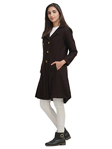 Image of AOL Women's Double Breasted Knee Length Coat