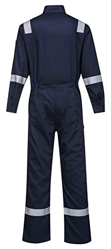 Portwest FR94 Bizflame Fire Resistant Coverall with FR Reflective Tape ASTM NFPA, Navy, XXL