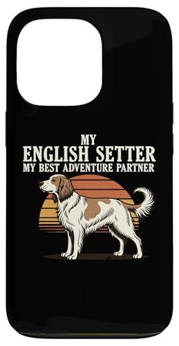 My English Setter My Best Adventure Partner �n���e�B���O�h�b�O �X�}�z�P�[�X iPhone 13 Pro �p