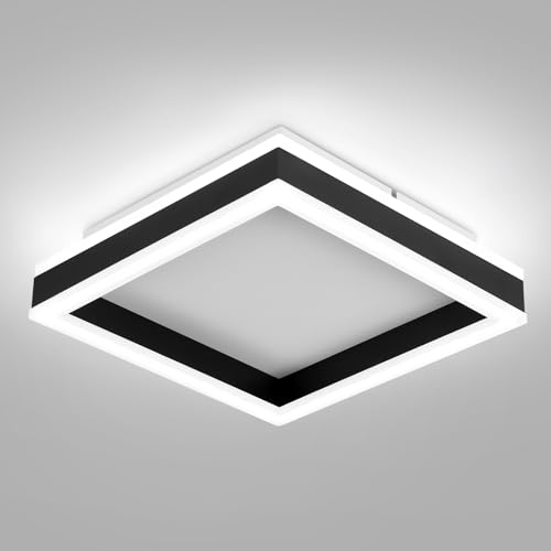 Lampe de plafond LED moderne 24W design carré blanc