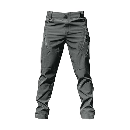 OIOLOYJM Military Cargo Pants for Men Hiking Relaxed Fit Work Waterproof Stretch Tactical Lightweight Outdoor Travel Pant