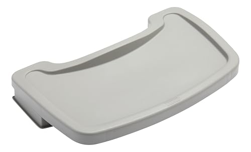 Rubbermaid FG781588PLAT Sturdy Chair Tray Platinum, 19" x 11" x 11"
