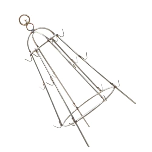 DOITOOL Support Suspendu pour Barbecue en Acier Inoxydable Grille de Cuisson Petite Taille avec Crochet Support pour Aliments Robuste pour Camping et Sorties en Plein Air