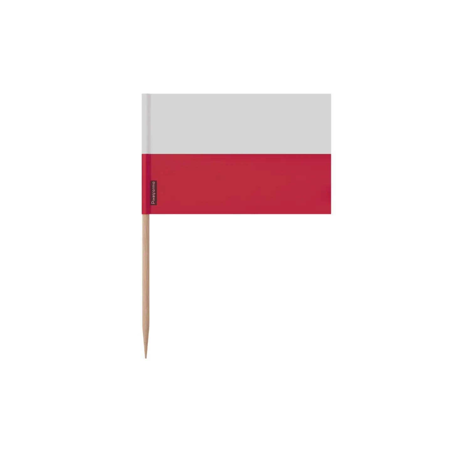 Cure-dents drapeau Pologne pour maintenir vos toasts sans éclater les aliments - 100 unités