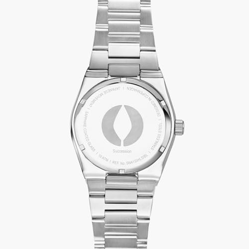 Image of Nordgreen Succession White Dial on Silver /Gold case with Silver H-Link Watch Strap