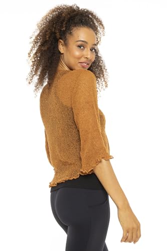 Image of Back From Bali Womens Sheer Shrug Cardigan Lightweight Knit