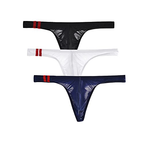 COMLIFE Men's Super Thin Ice Silk U Convex Low Waist G-String Thongs Underwear Youth Under Panties