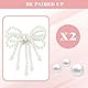 2 Pcs Schuhschmuck, Schuhclips Damen, Shoe Buckles, Schuhschmuck Anhänger mit Perlen und Schleife, Schuhschnallen für Damen, DIY Schnürsenkel Anhänger, Schuhzubehör für Damen