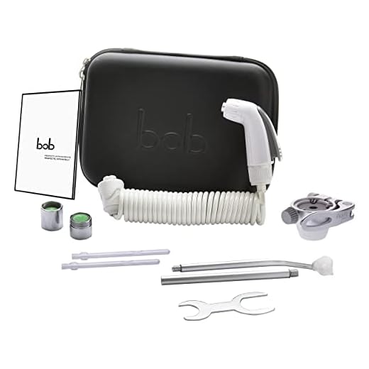 Enema Kit Ducha Anal Íntima BOB TRAVEL, Se conecta al Grifo, Lavativa Lavado Rectal para Hombres y Mujeres, Adaptador Addy incluido para Viaje, Producto Italiano