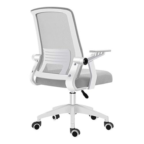 Silla ergonómica de Oficina para Ordenador con reposabrazos Reversible, Respaldo Medio, Malla Transpirable, giratoria, para Estudio y Trabajo en casa.