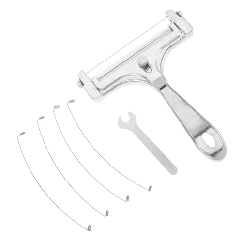 JECOMPRIS Slicer Manual Inoxidable con Alambres Adicionales y Cortador de Alimentos para Queso y Bloque