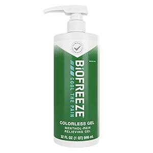 Biofreeze Pain Relief Gel, Arthritis Pain Reliver, Knee & Lower Back Pain Relief, Sore Muscle Relief, Neck Pain Relief, Pharmacist Recommended, FSA Eligible, 32 FL OZ Biofreeze Menthol Gel