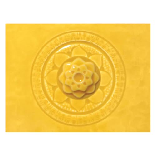 AMACO Celadon C-60 Marigold Deep Yellow High Fire Transparent Gloss Glaze Pint, 16 oz. (473 mL), 100% Mixable Mid-High Fire Cone 5-6 (C) Liquid Ceramic Pottery Glaze for Bisque