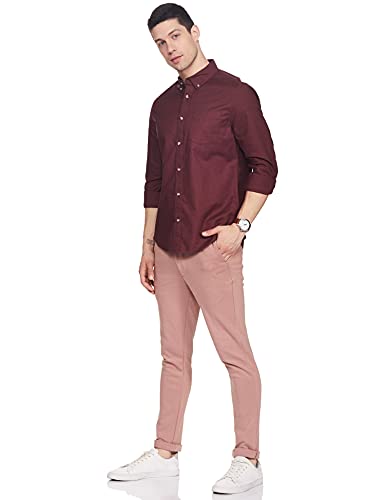 Image of Marks & Spencer Mens Solid Polyester Blend Collared Neck Regular Fit Easy Iron Shirt (Pack of 2)