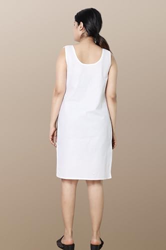 Image of KASANI Women's Camisole Cotton Long Knee-Length Sameej /Slip /Inner, Sleeveless, Pack of 2