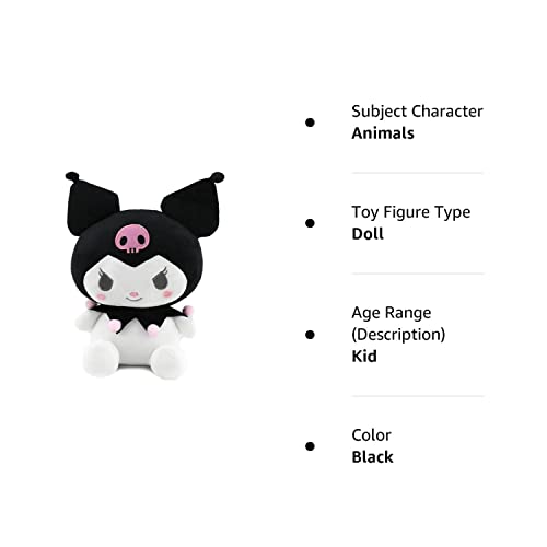Huwei Kawaii Plush Doll - Cute Anime Little Devil Cartoon Series Stuffed Animals - Lovely Soft Figures Dolls Cosplay Plush Figure Toy Collection Birthday Gift For Kids Fans (Classic Black) #TOP1