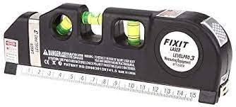 FIXIT Multipurpose Level Laser Horizon Vertical Measure Tape Aligner Bubbles Ruler - LV-03 Pro 3