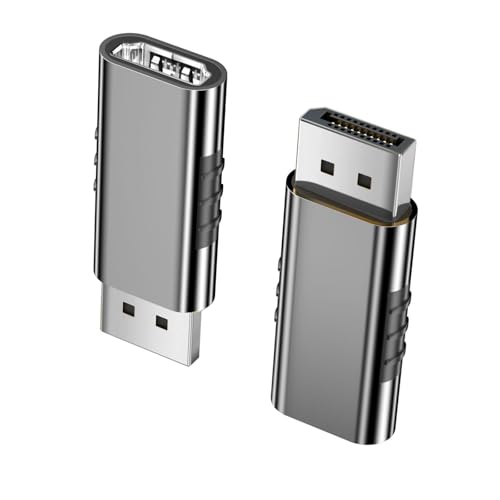 FackLOxc Adaptador DisplayPort 4K a HDTV DisplayPort PC a HDTV convertidor de pantalla de aluminio compatible con transferencia de video para monitores