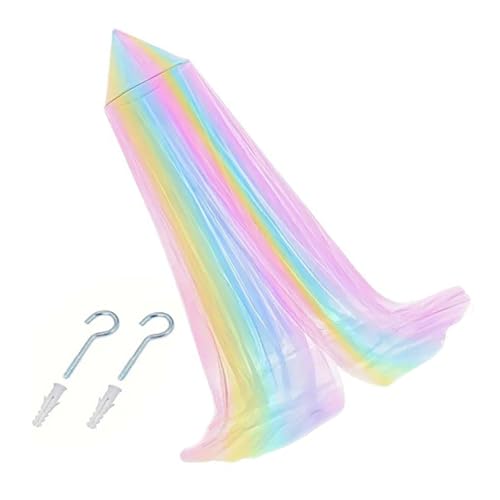 Toldo grande para cama de bebé, mosquitera para cunas con patrón de arco iris, decoración de guardería, cortina de tul para cama de princesa