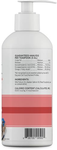 Dinovite SuprOmega Wild Caught Salmon Oil for Dogs & Cats - GMO Free Omega 3 Skin & Coat Supplement - Skin & Coat Meal Topper for Dogs & Cats - 16 oz - Thumbnail 7