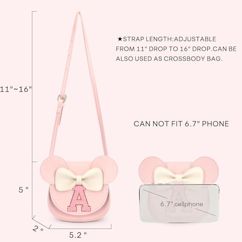 mibasies Toddler Purse Girl Gifts: Birthday Gifts for Girls 3-8 - Little Kids Gifts Mini Mouse Ears Bow Purse