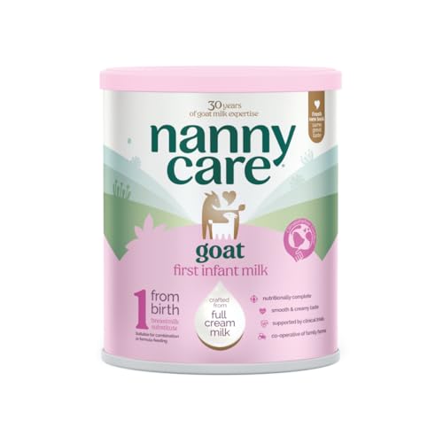 Nannycare Goat Based First Infant Milk – Stage 1 (From Birth) | Baby Powder Made from Whole Goats Milk | Nutritionally Complete Formula for Combination or Bottle Feeding – 800g (2 Pack)
