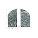 Creative Co-Op Half Arch Marble Bookends, Green