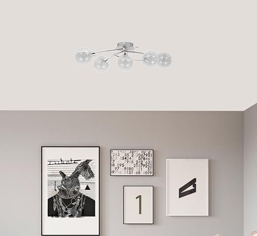 Trango 5 flammig Deckenleuchte 1002-58 Chromoptik incl. 5x G9 LED...