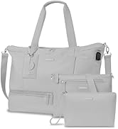 ETRONIK Expandable Weekender Bag for Women, Travel Duffel Bag with USB Charging Port, Gym Bag wit...