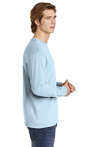 Image of Comfort Colors Ringspun Garment-Dyed Long-Sleeve T-Shirt (C6014)- CHAMBRAY, XL